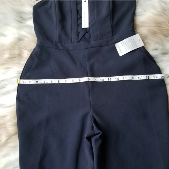 NWT Adelyn Rae Strapless Navy Blue Jumpsuit Size Medium - Picture 8 of 11